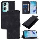 For OnePlus Nord N30 SE Skin-feel Embossed Leather Phone Case(Black) - 1