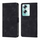 For OnePlus Nord N30 SE Skin-feel Embossed Leather Phone Case(Black) - 2