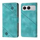 For OnePlus Nord 4 5G Skin-feel Embossed Leather Phone Case(Green) - 3