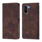 For OnePlus Ace 5 Racing Skin-feel Embossed Leather Phone Case(Brown) - 2