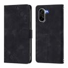 For OnePlus Ace 5 Racing Skin-feel Embossed Leather Phone Case(Black) - 2