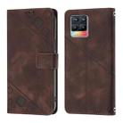 For Realme 8 / 8 Pro Skin-feel Embossed Leather Phone Case(Brown) - 2