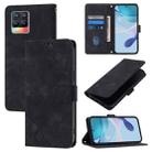 For Realme 8 / 8 Pro Skin-feel Embossed Leather Phone Case(Black) - 1