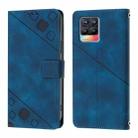 For Realme V13 5G / Q3 5G / Q3i 5G Skin-feel Embossed Leather Phone Case(Blue) - 2