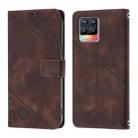 For Realme V13 5G / Q3 5G / Q3i 5G Skin-feel Embossed Leather Phone Case(Brown) - 2