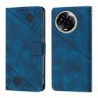 For Realme 11 5G Global / Realme 11x 5G Skin-feel Embossed Leather Phone Case(Blue) - 2