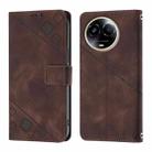 For Realme 11 5G Global / Realme 11x 5G Skin-feel Embossed Leather Phone Case(Brown) - 2