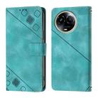 For Realme C67 5G India / Narzo 60x 5G Global Skin-feel Embossed Leather Phone Case(Green) - 2