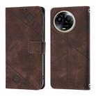 For Realme C67 5G India / Narzo 60x 5G Global Skin-feel Embossed Leather Phone Case(Brown) - 2