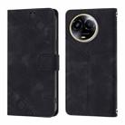 For Realme C67 5G India / Narzo 60x 5G Global Skin-feel Embossed Leather Phone Case(Black) - 2