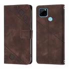 For Realme C21Y Skin-feel Embossed Leather Phone Case(Brown) - 2