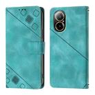 For Realme C67 4G Global Skin-feel Embossed Leather Phone Case(Green) - 2