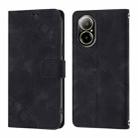 For Realme C67 4G Global Skin-feel Embossed Leather Phone Case(Black) - 2
