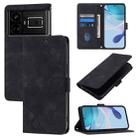 For Realme GT 5G / Realme GT Neo Skin-feel Embossed Leather Phone Case(Black) - 1