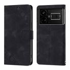 For Realme GT 5G / Realme GT Neo Skin-feel Embossed Leather Phone Case(Black) - 2