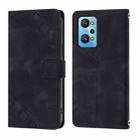 For Realme GT Neo 3T Skin-feel Embossed Leather Phone Case(Black) - 2