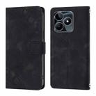 For Realme C53 4G / Narzo N53 4G Global Skin-feel Embossed Leather Phone Case(Black) - 2