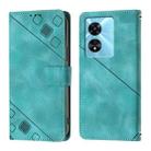 For Realme Narzo 50 5G / Realme V23 Skin-feel Embossed Leather Phone Case(Green) - 2