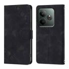 For Realme GT 6T 5G Global Skin-feel Embossed Leather Phone Case(Black) - 3