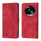 For Realme 13 Pro 5G / 13 Pro+ 5G Skin-feel Embossed Leather Phone Case(Red) - 3