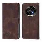 For Realme 13 Pro 5G / 13 Pro+ 5G Skin-feel Embossed Leather Phone Case(Brown) - 3