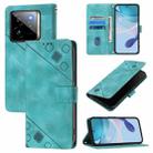 For Realme GT 7 Pro 5G Skin-feel Embossed Leather Phone Case(Green) - 1