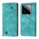 For Realme GT 7 Pro 5G Skin-feel Embossed Leather Phone Case(Green) - 3