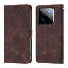 For Realme GT 7 Pro 5G Skin-feel Embossed Leather Phone Case(Brown) - 3