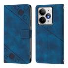 For Realme Neo7 Turbo 5G Skin-feel Embossed Leather Phone Case(Blue) - 2