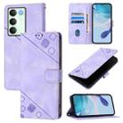 For Realme V70 / 14x Global / C75 5G Skin-feel Embossed Leather Phone Case(Light Purple) - 1