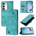 For Realme V70 / 14x Global / C75 5G Skin-feel Embossed Leather Phone Case(Green) - 1