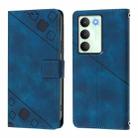 For Realme V70 / 14x Global / C75 5G Skin-feel Embossed Leather Phone Case(Blue) - 2