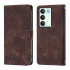 For Realme V70 / 14x Global / C75 5G Skin-feel Embossed Leather Phone Case(Brown) - 2