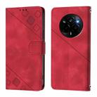 For Realme Narzo 80 Pro / 14 Pro 5G India Skin-feel Embossed Leather Phone Case(Red) - 2