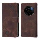 For Realme Narzo 80 Pro / 14 Pro 5G India Skin-feel Embossed Leather Phone Case(Brown) - 2
