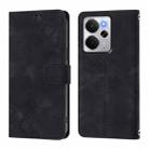For Realme 14 5G Global / P3 5G India Skin-feel Embossed Leather Phone Case(Black) - 2