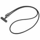 Type-C to 8 Pin Silicone Data Cable Phone Anti-lost Crossbody Lanyard, Length: 1.2m(Black) - 1