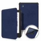 For KOBO Clara Colour 2E 2022 Solid Color Voltage Caster TPU Leather Smart Tablet Case(Dark Blue) - 1