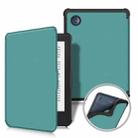 For KOBO Clara Colour 2E 2022 Solid Color Voltage Caster TPU Leather Smart Tablet Case(Dark Green) - 1