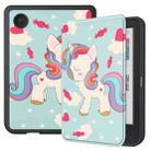 For KOBO Clara Colour / BW Painted Voltage Caster TPU Leather Smart Tablet Case(Unicorn) - 1
