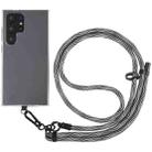 8mm S Texture Phone Anti-lost Neck Chain Nylon Crossbody Lanyard, Adjustable Length: about 75-135cm(Black Grey) - 1