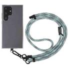 8mm S Texture Phone Anti-lost Neck Chain Nylon Crossbody Lanyard, Adjustable Length: about 75-135cm(Black Mint Green) - 1