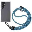 8mm S Texture Phone Anti-lost Neck Chain Nylon Crossbody Lanyard, Adjustable Length: about 75-135cm(Black Sky Blue) - 1