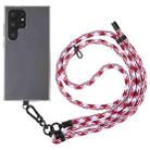 8mm Adjustable Phone Anti-lost Neck Chain Nylon Crossbody Lanyard, Adjustable Length: about 75-135cm(White Red) - 1