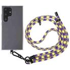 8mm Adjustable Phone Anti-lost Neck Chain Nylon Crossbody Lanyard, Adjustable Length: about 75-135cm(Yellow Purple) - 1