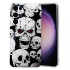 For Samsung Galaxy S24 Ultra 5G Colored Drawing Pattern TPU Phone Case(Skull) - 1