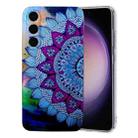 For Samsung Galaxy S24 5G Colored Drawing Pattern TPU Phone Case(Half-flower) - 1