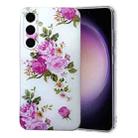 For Samsung Galaxy S24 5G Colored Drawing Pattern TPU Phone Case(Rose Flower) - 1