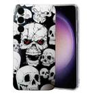 For Samsung Galaxy S23 FE 5G Colored Drawing Pattern TPU Phone Case(Skull) - 1