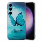 For Samsung Galaxy S23 FE 5G Colored Drawing Pattern TPU Phone Case(Butterfly) - 1